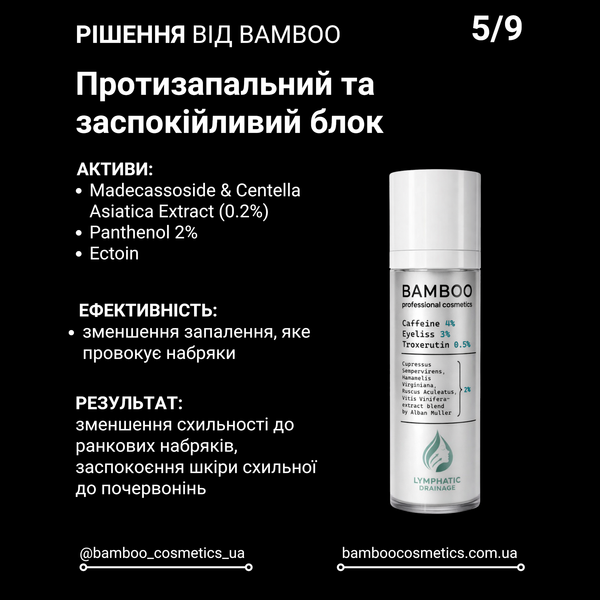 Протинабряковий лімфодренажний комплекс (сироватка для обличчя та крем для періорбітальної зони) 1073 фото